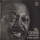 BILL COLEMAN Sings And Plays 12 Negro Spirituals album cover