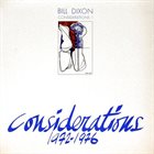 BILL DIXON Considerations 1 album cover