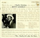 CHARLIE CHRISTIAN With The Benny Goodman Sextet And Orchestra album cover
