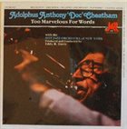 DOC CHEATHAM Too Marvelous For Words album cover