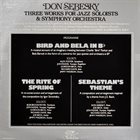 DON SEBESKY Three Works for Jazz Soloists and Symphony Orchestra album cover