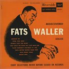 FATS WALLER Rediscovered Fats Waller Solos album cover