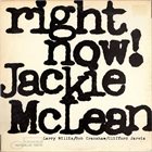 JACKIE MCLEAN Right Now! Album Cover