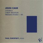 JOHN CAGE John Cage, Paul Zukofsky : Violin Music album cover