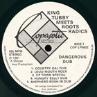 KING TUBBY Dangerous Dub album cover