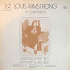 LOUIS ARMSTRONG The Louis Armstrong Allstars Vancouver B.C. Canada album cover
