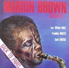 MARION BROWN Back To Paris album cover