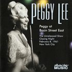PEGGY LEE (VOCALS) Peggy At Basin Street East album cover