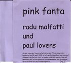 RADU MALFATTI Radu Malfatti und Paul Lovens : Pink Fanta album cover