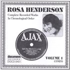 ROSA HENDERSON Complete Recorded Works, Vol. 1 (1923) album cover