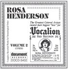 ROSA HENDERSON Complete Recorded Works, Vol. 2 (1924) album cover