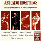STÉPHANE GRAPPELLI Just One Of Those Things album cover