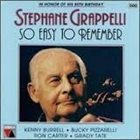 STÉPHANE GRAPPELLI So Easy To Remember album cover