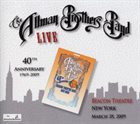 THE ALLMAN BROTHERS BAND Live at Beacon Theatre, New York - March 28, 2009 album cover