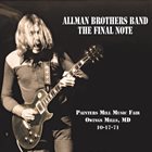 THE ALLMAN BROTHERS BAND The Final Note album cover