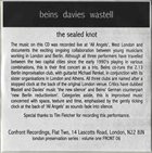 THE SEALED KNOT (RHODRI DAVIES  MARK WASTELL  BURKHARD BEINS) Burkhard Beins  Mark Wastell Rhodri Davies : The Sealed Knot (aka All Angels) album cover