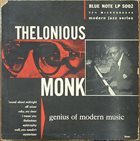 THELONIOUS MONK Genius of Modern Music album cover