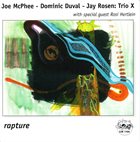 TRIO X (JOE MCPHEE - DOMINIC DUVAL - JAY ROSEN) Trio X With Special Guest Rosi Hertlein ‎: Rapture album cover