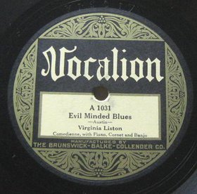 VIRGINIA LISTON - Evil Minded Blues / Titanic Blues cover 