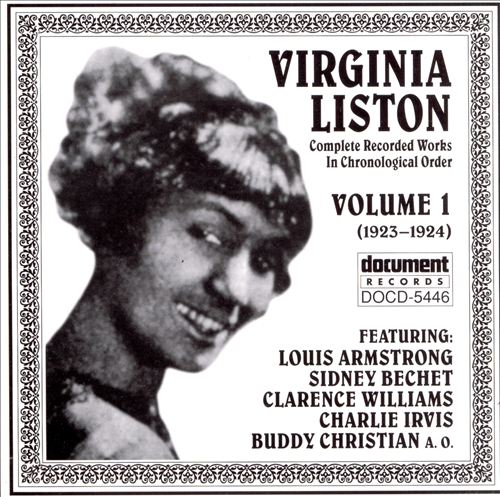 VIRGINIA LISTON - Virginia Liston, Vol. 1: 1923-1924 cover 