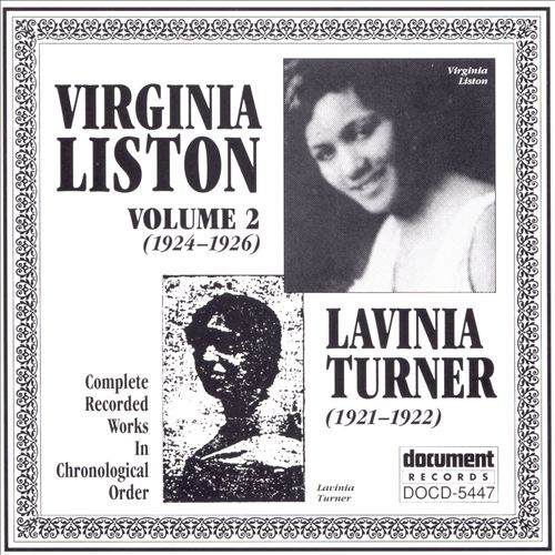 VIRGINIA LISTON - Virginia Liston, Vol. 2: 1924-1926 cover 